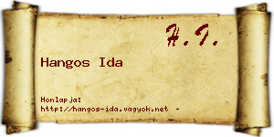 Hangos Ida névjegykártya
